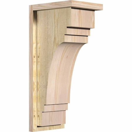 Ekena Millwork Pescadero Rough Sawn Corbel w/Backplate, Douglas Fir, 8"W x 10"D x 22"H COR08X10X22PEC01RDF